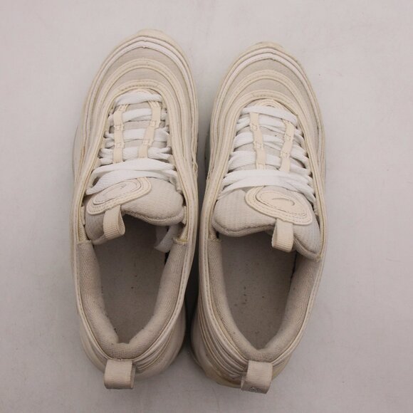 Nike Air Max 97 Youth 6 Women 7.5 Triple White Metallic Silver Shoes 921522-104 - Picture 9 of 9